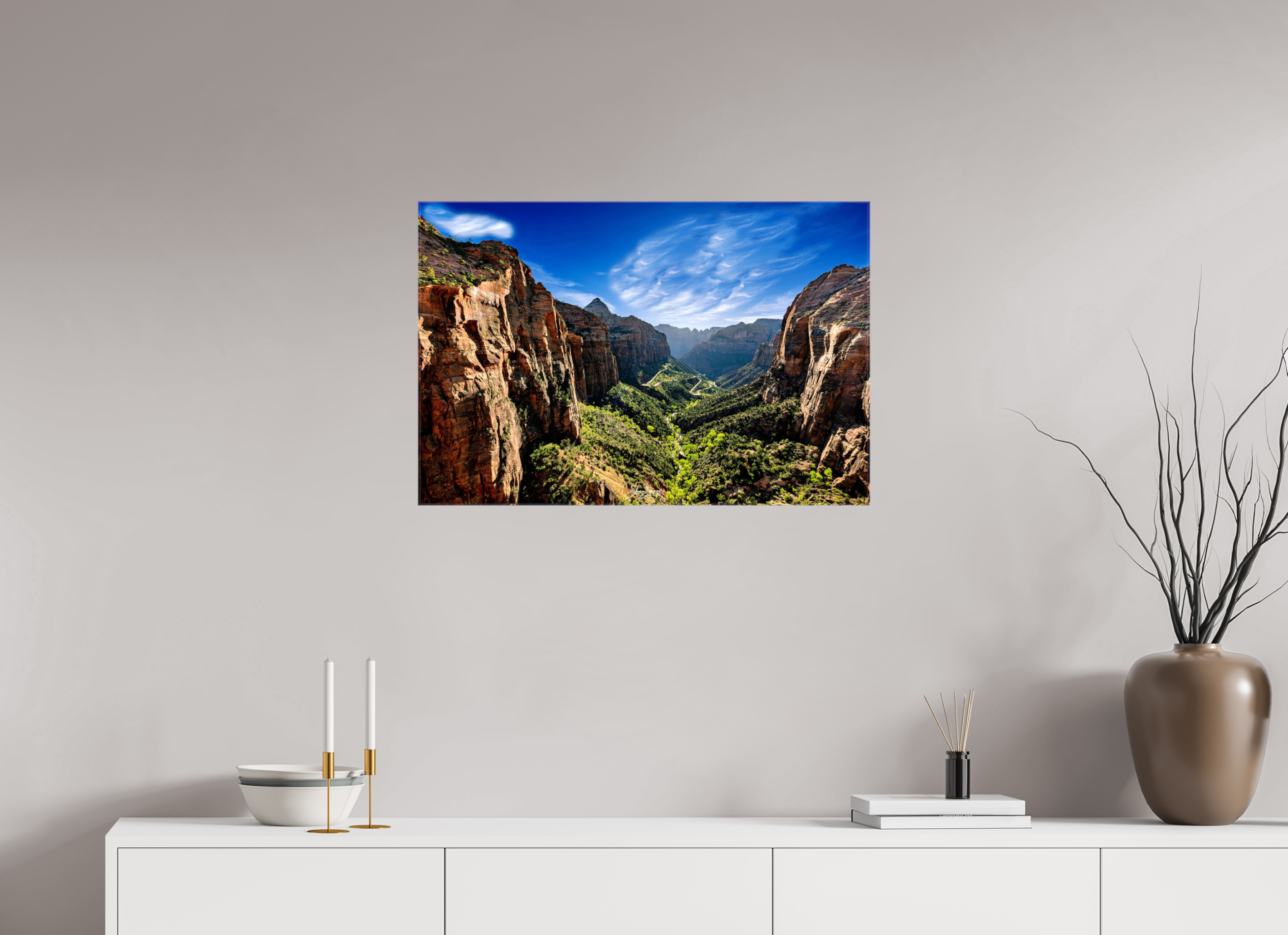 30 x 20″, Canvas Zion over lookf