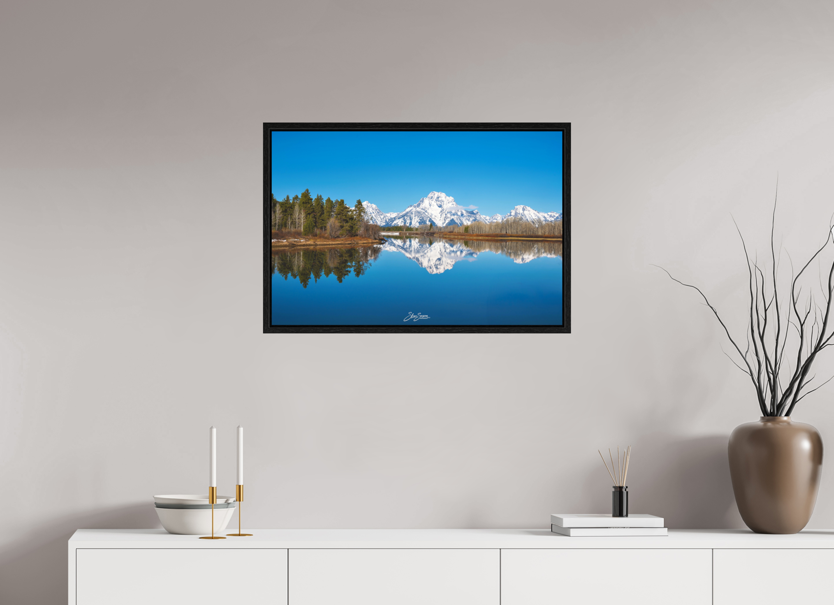 30 x 20″, Floater Frame Teton