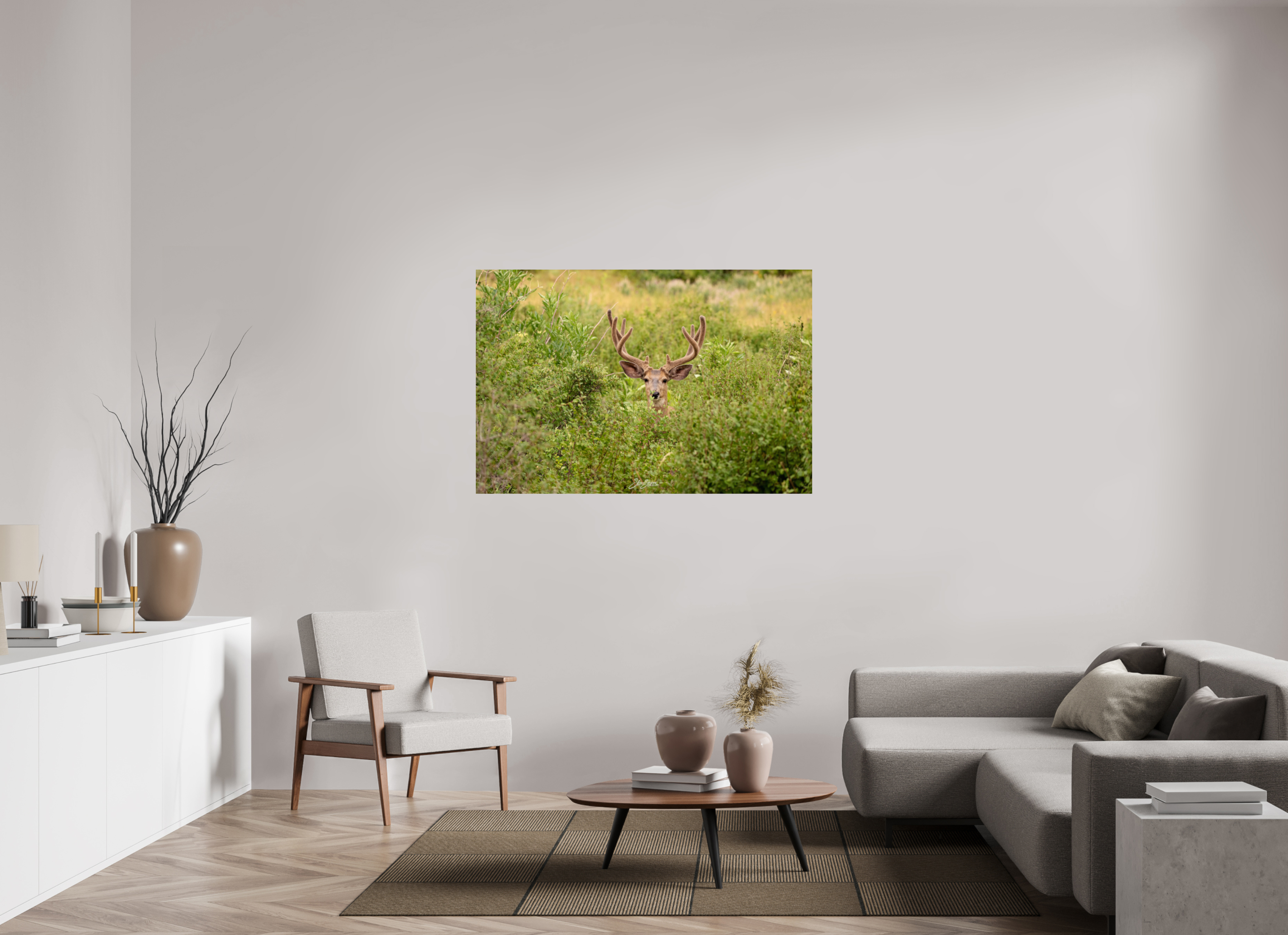 54 x 36″, Metal Deer