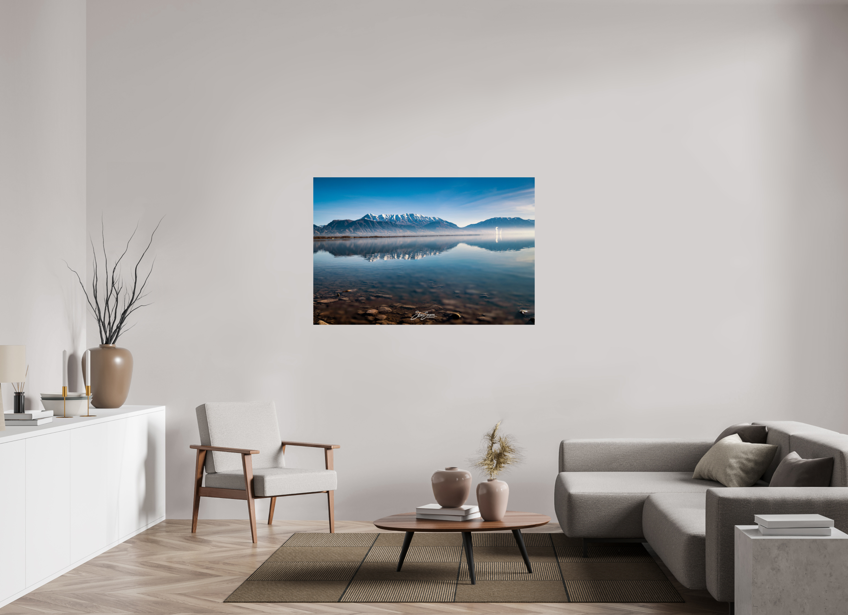54 x 36″, Metal Timpanogos Reflection