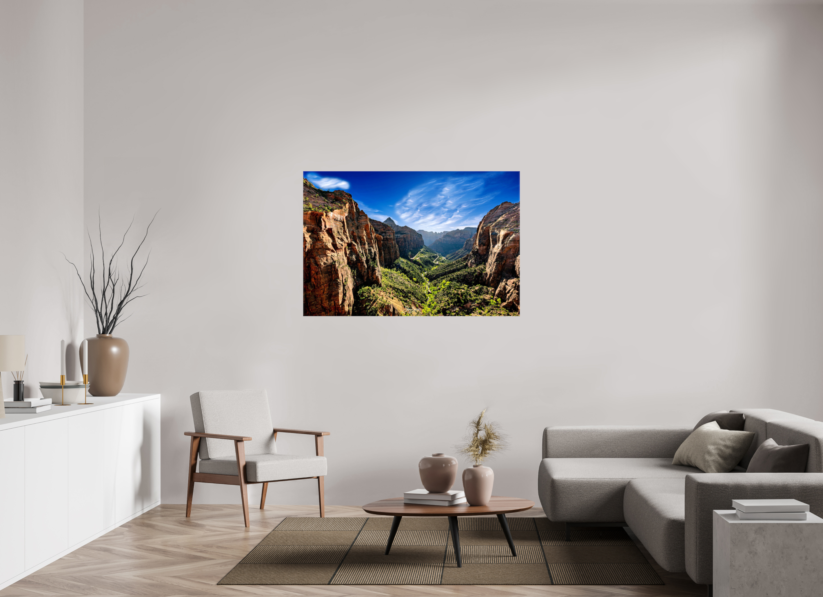 54 x 36″, Canvas Zion over lookf
