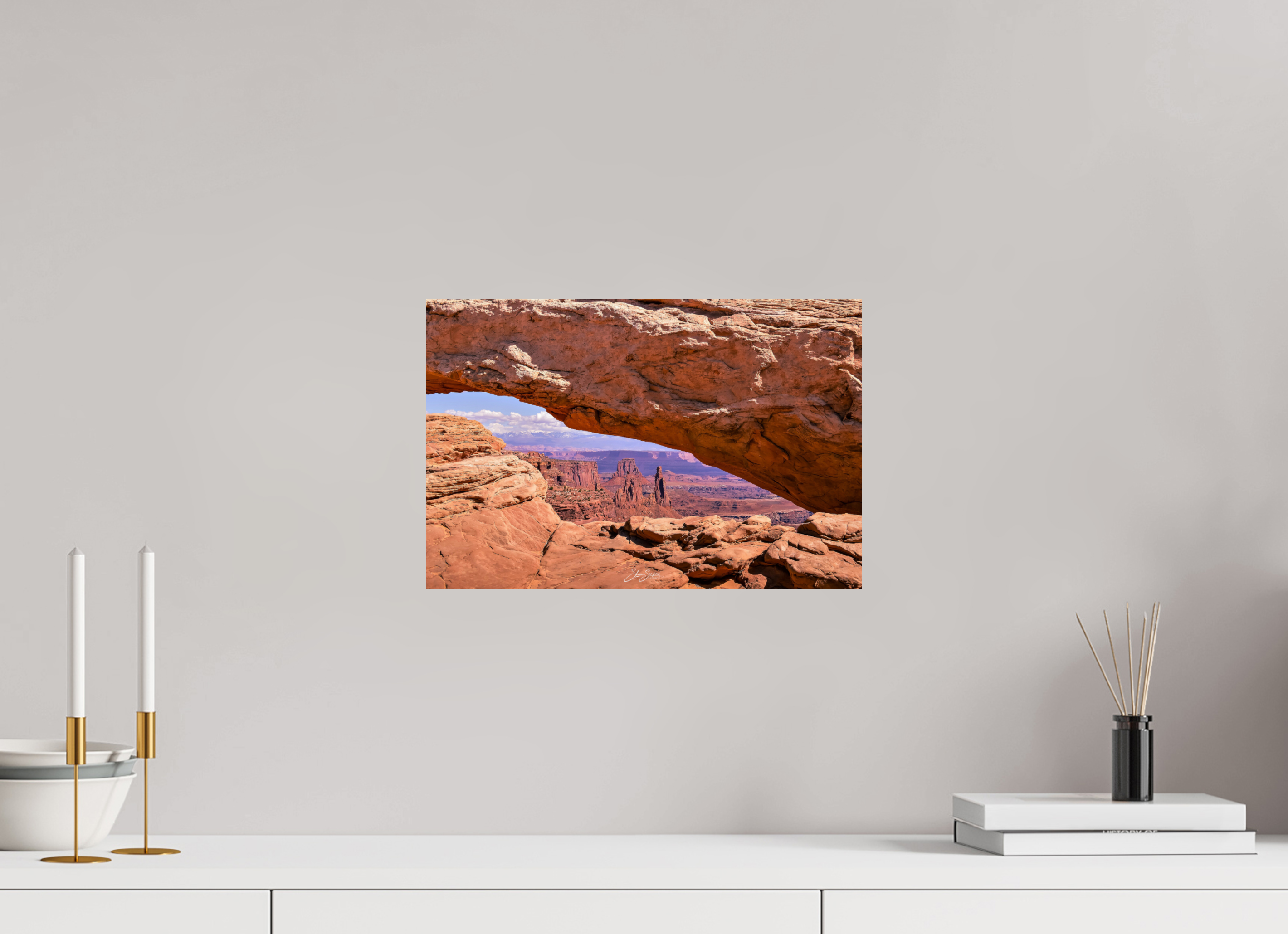 15 x 10″, Metal Red Rock