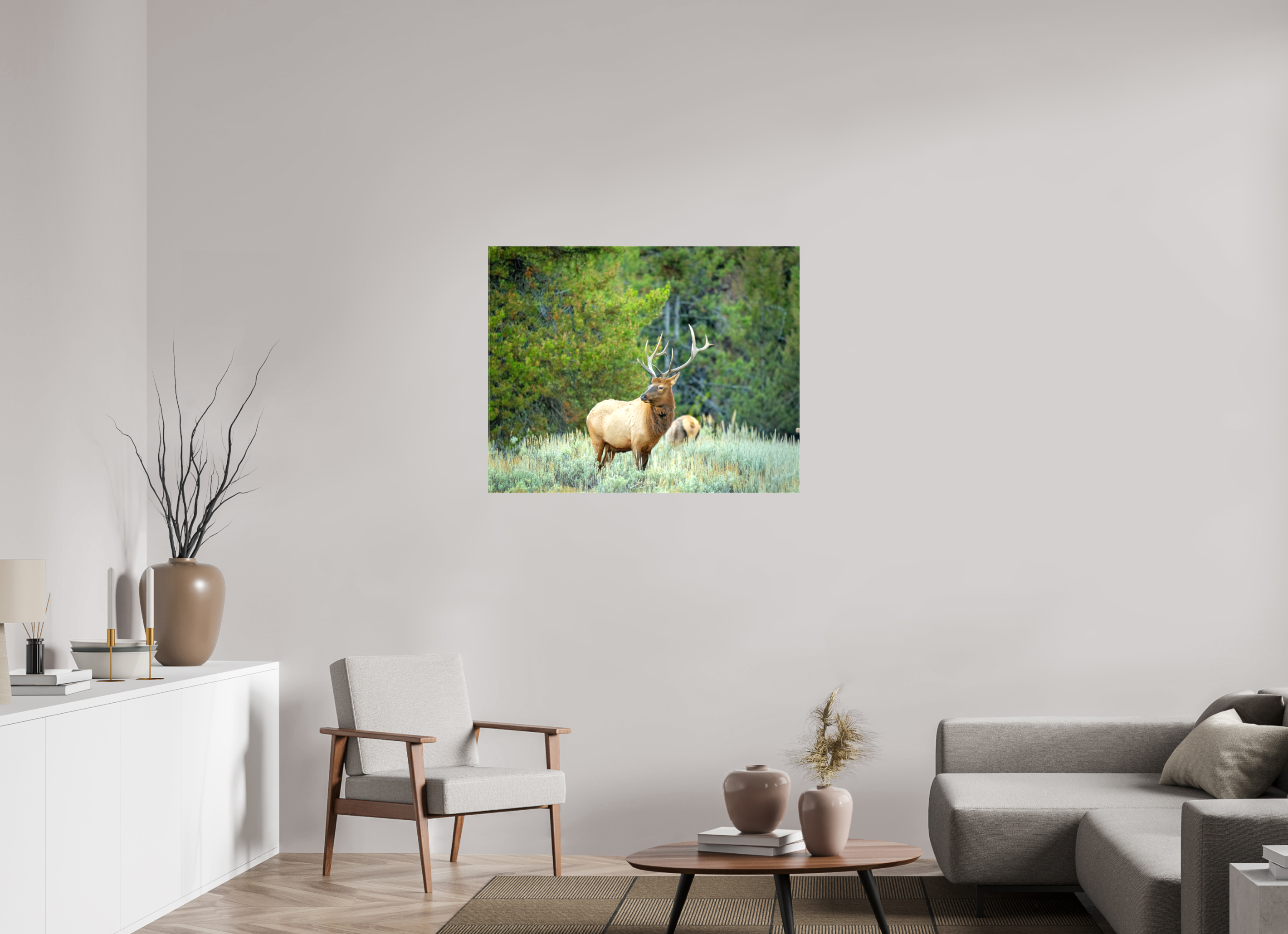 39.2 x 31″, Canvas Elk