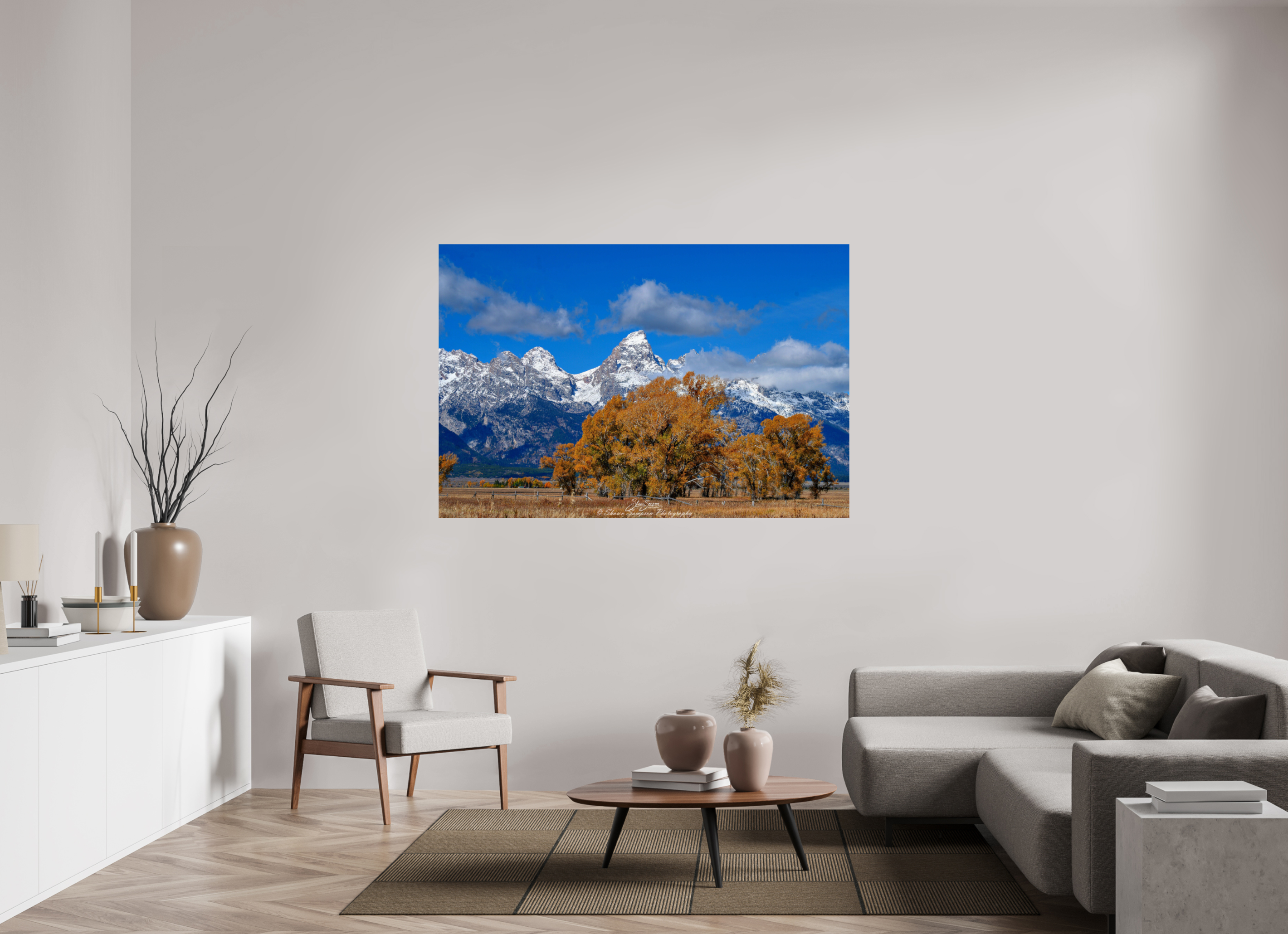 66 x 44″, Metal Tetons