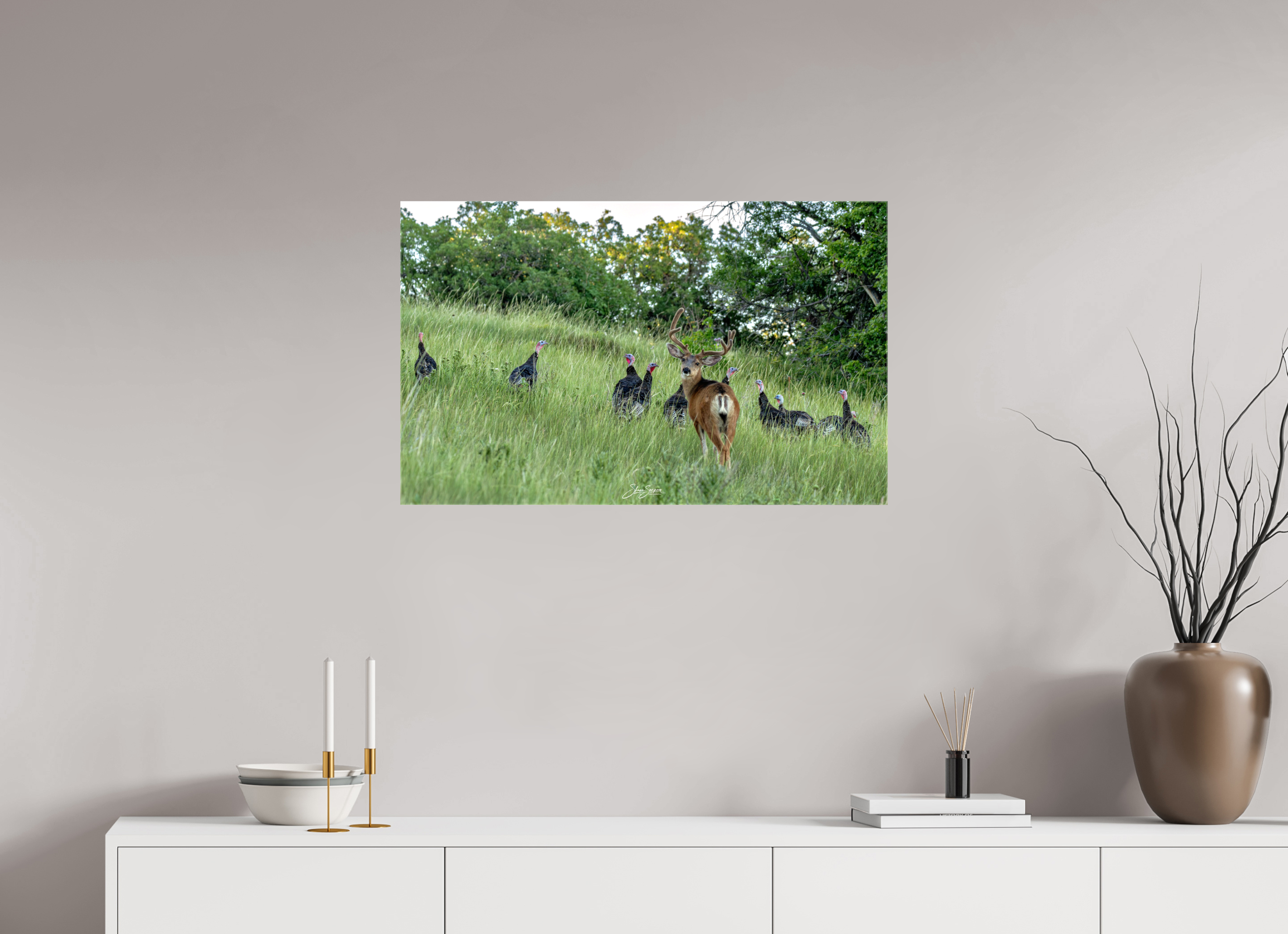 32.4 x 20″, Canvas Deer Turky 3