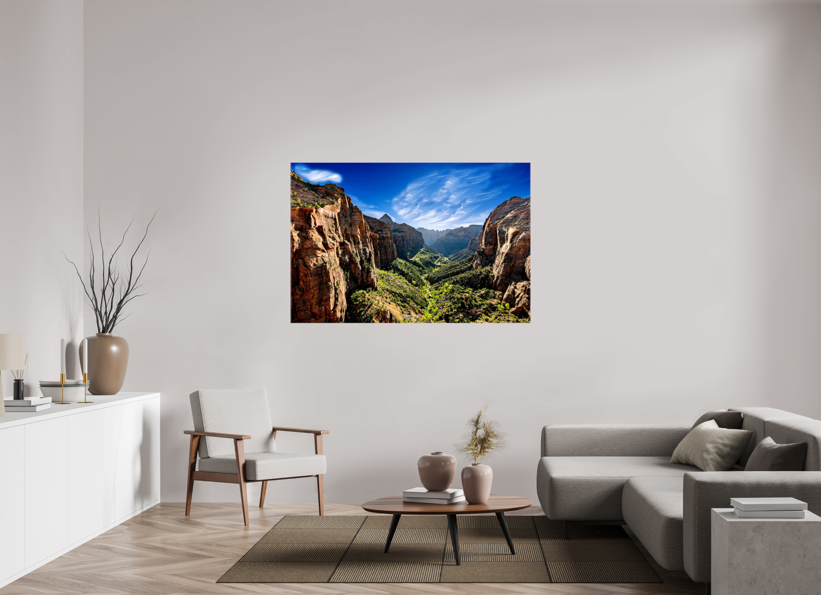 60 x 40″, Canvas Zion over lookf