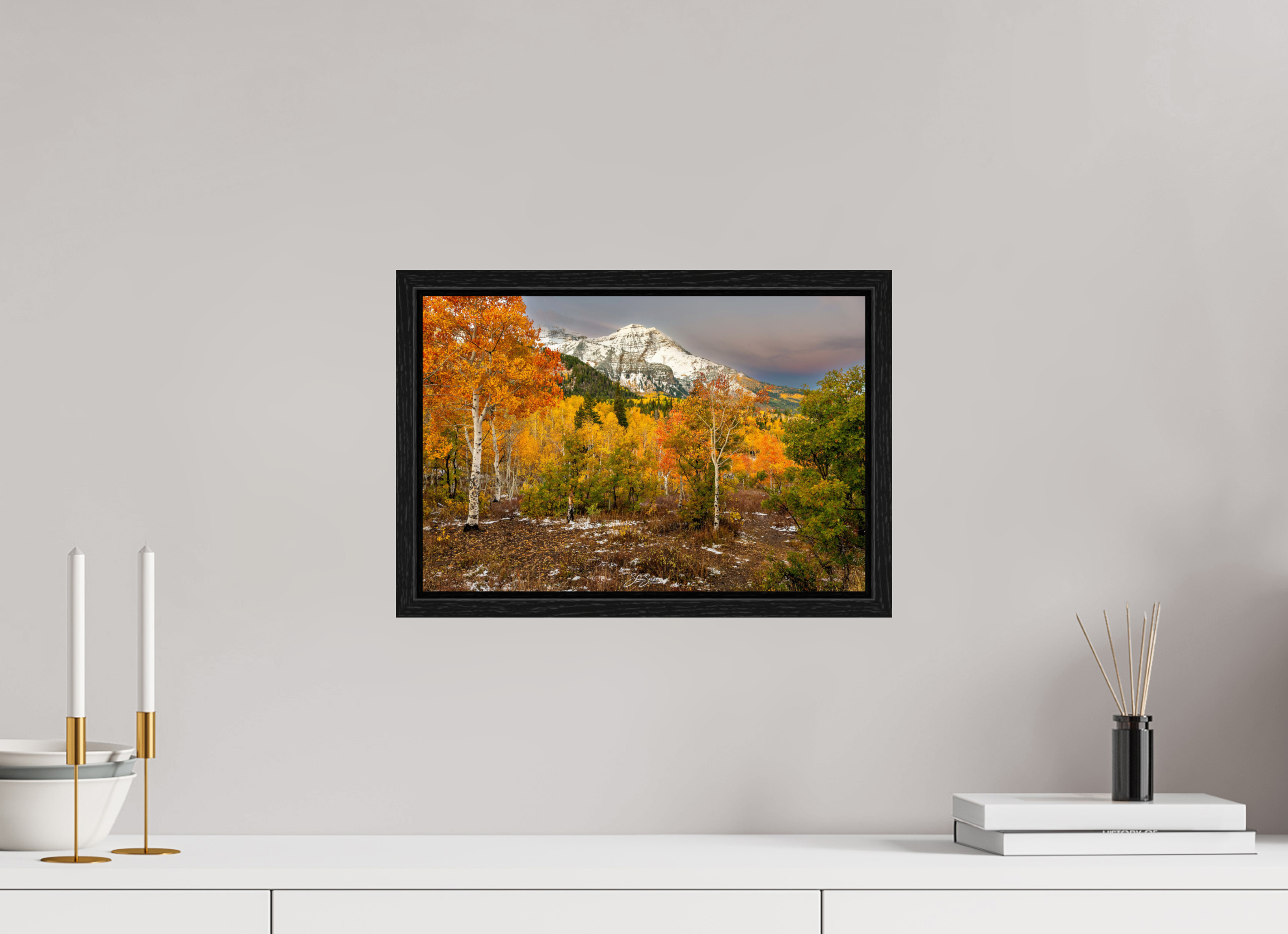 15 x 10″, Floater Frame Timp Fall Gold