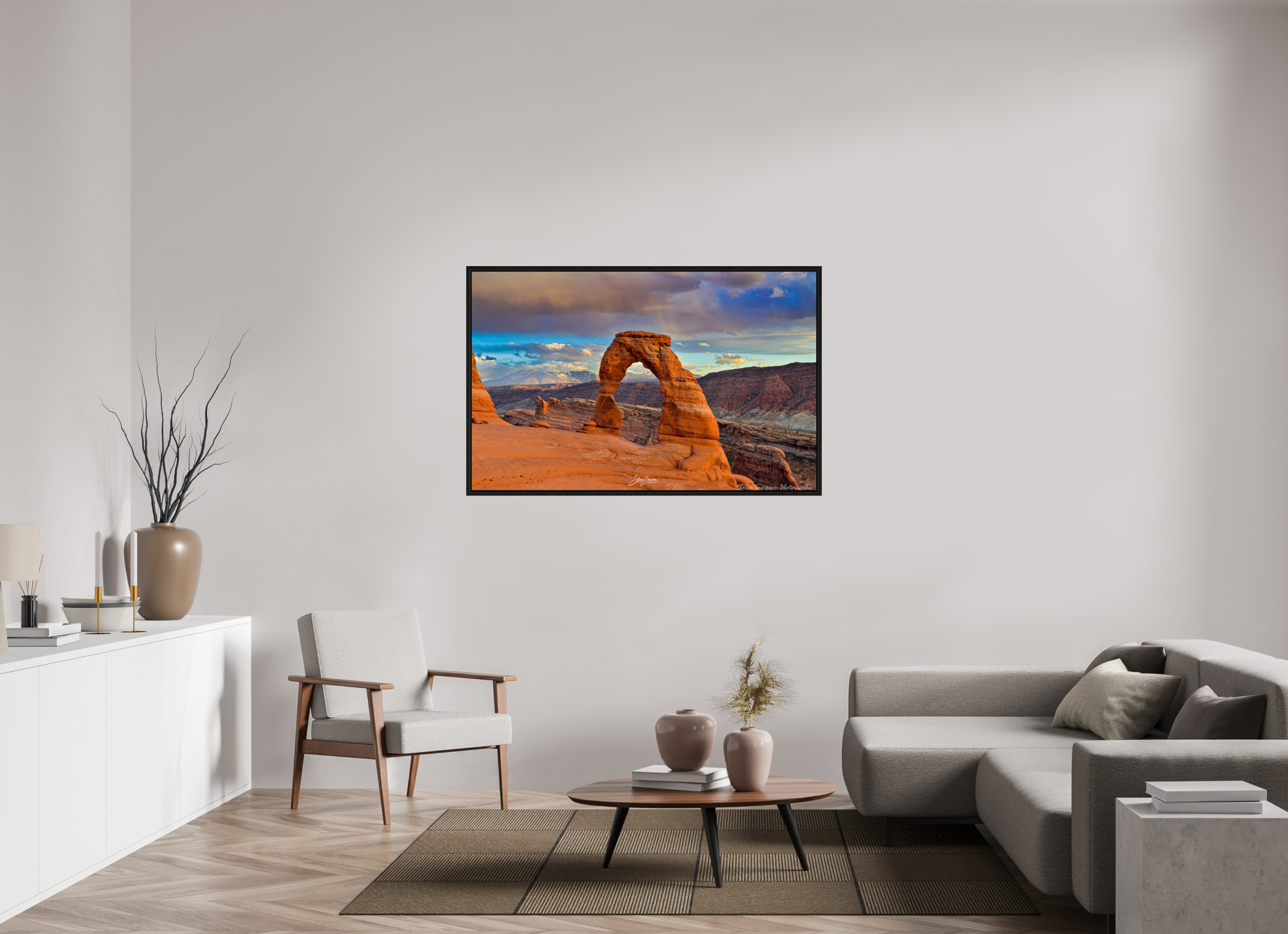 55.2 x 35″, Floater Frame Arches