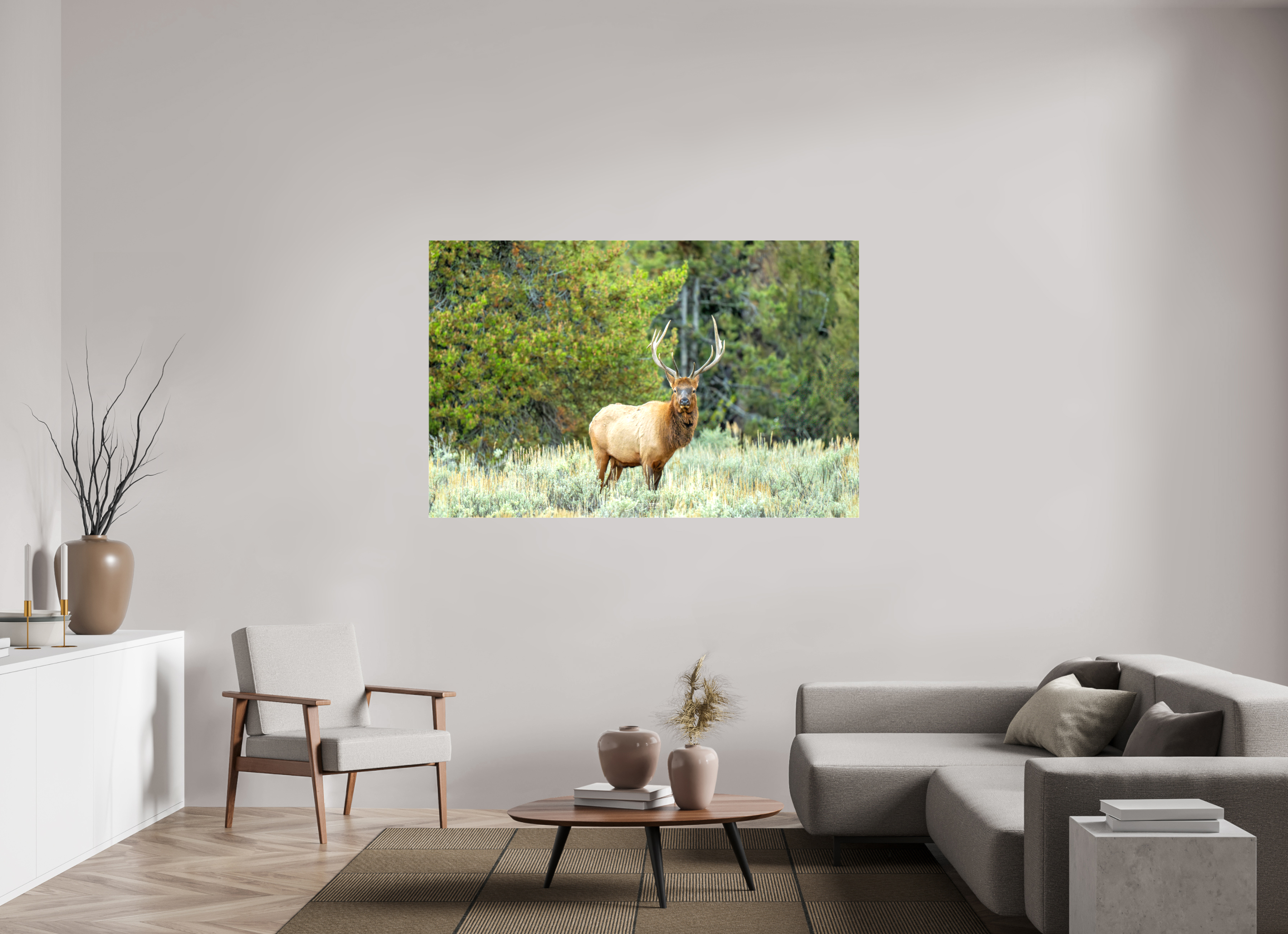 66.9 x 43″, Canvas Elk