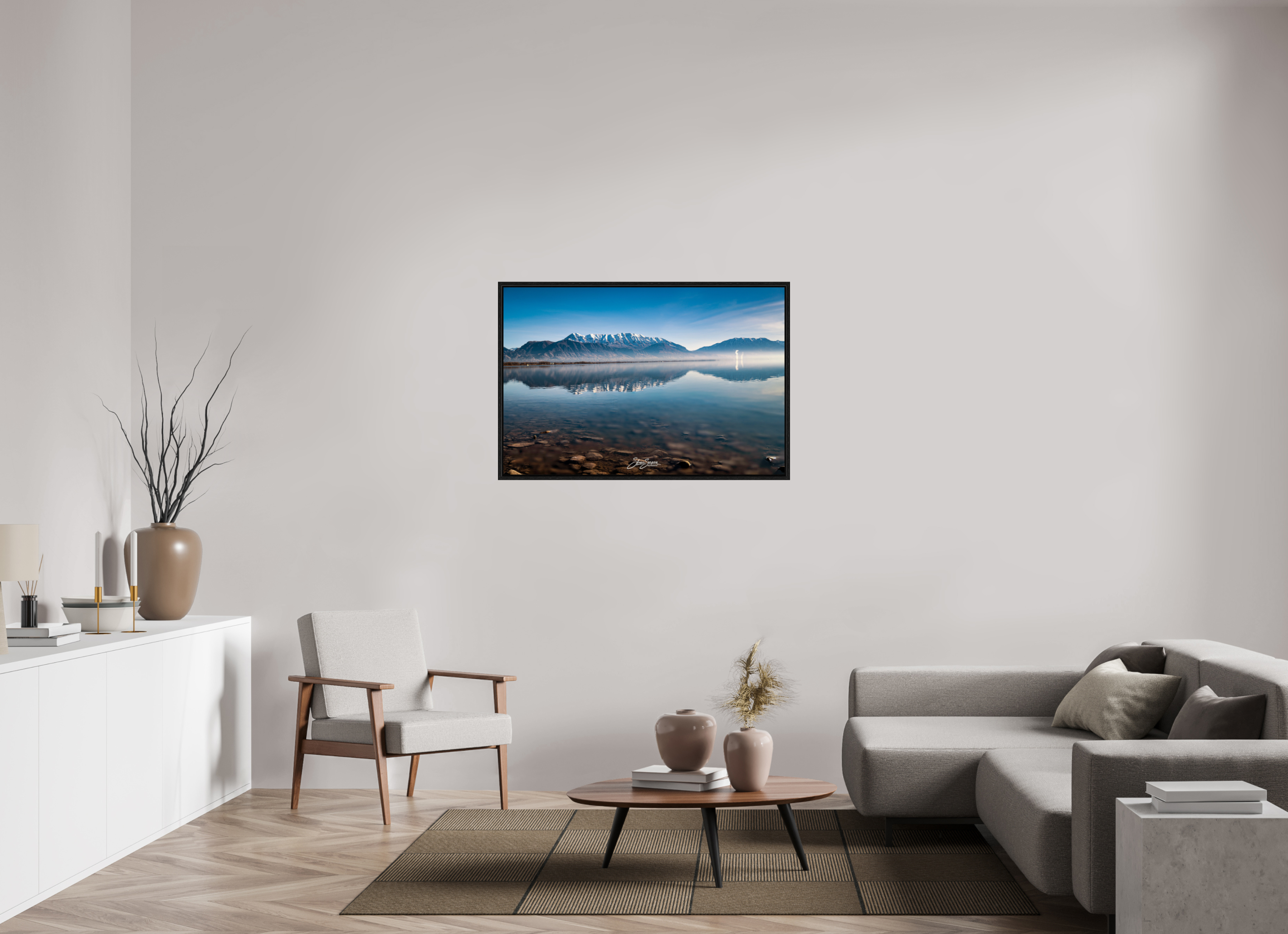 45 x 30″, Floater Frame Timpanogos Reflection