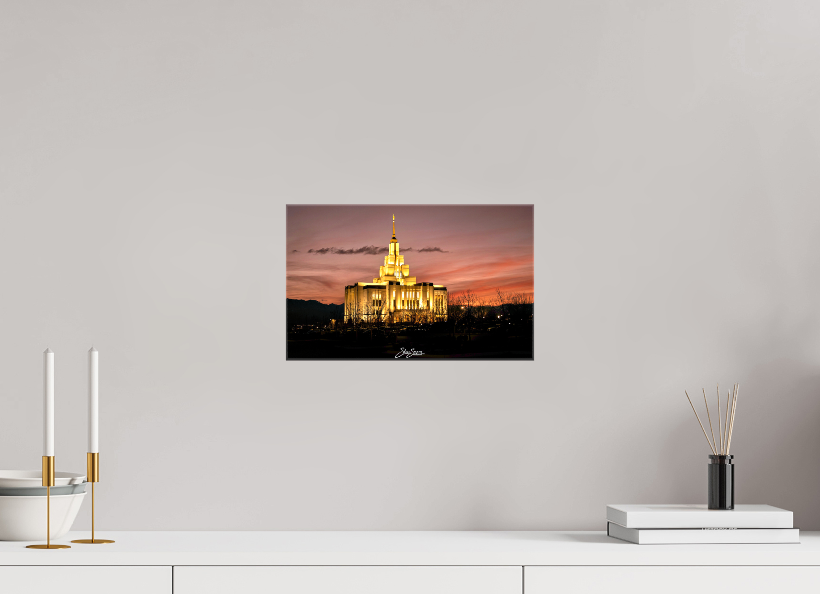 13 x 8″, Canvas Saratoga Springs Temple