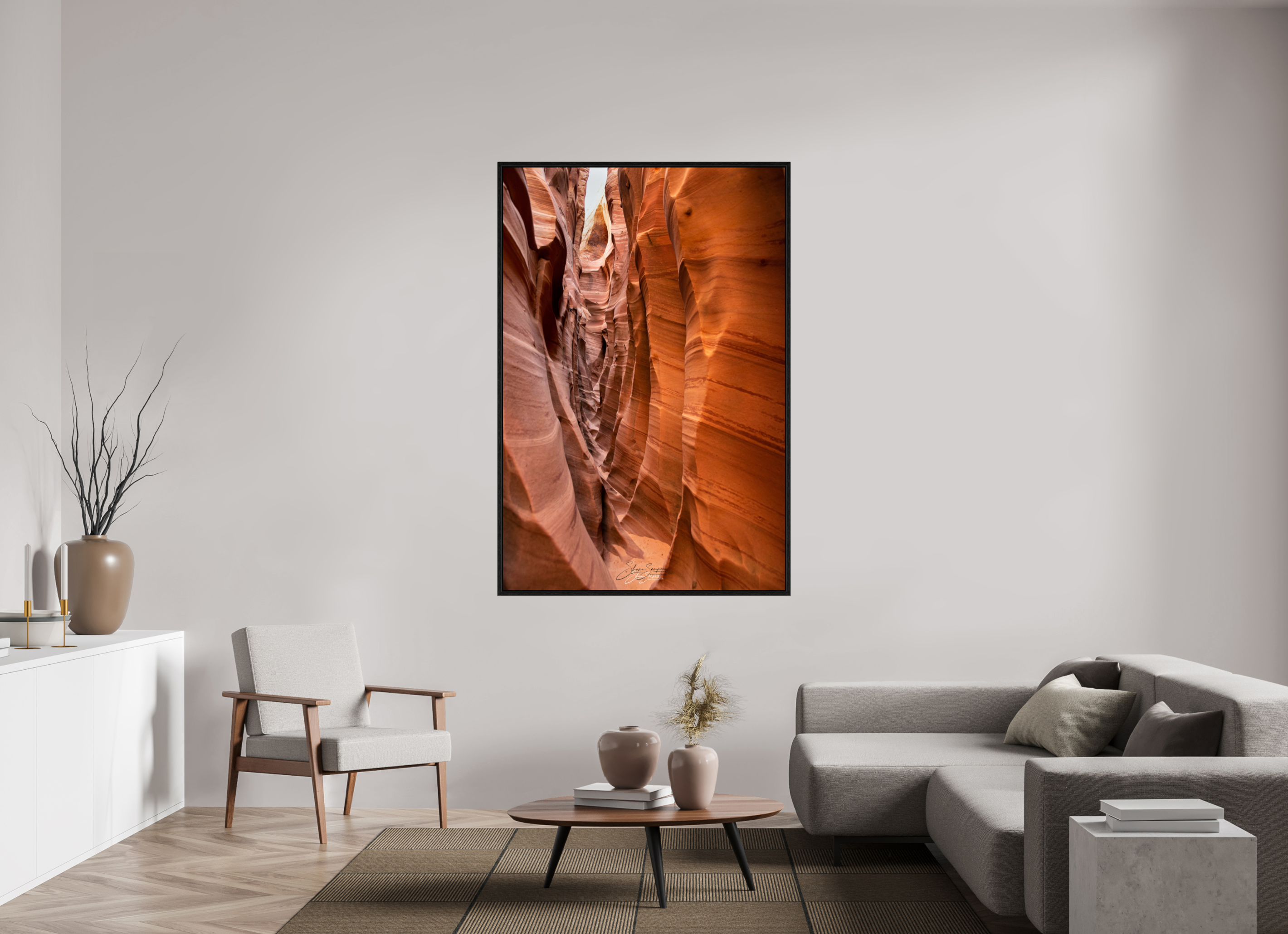 44 x 66″, Floater Frame Zibra