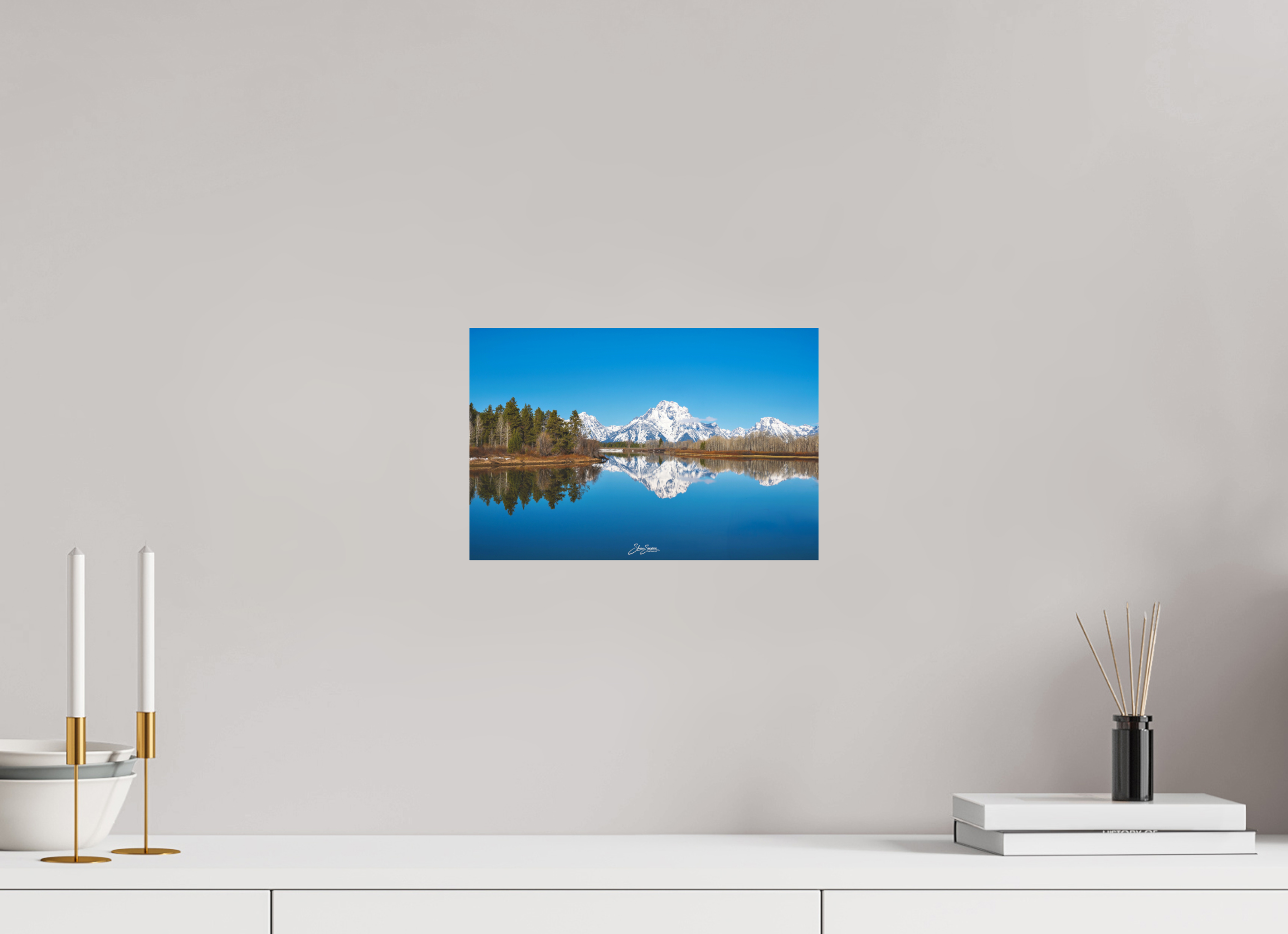 12 x 8″, Metal Teton