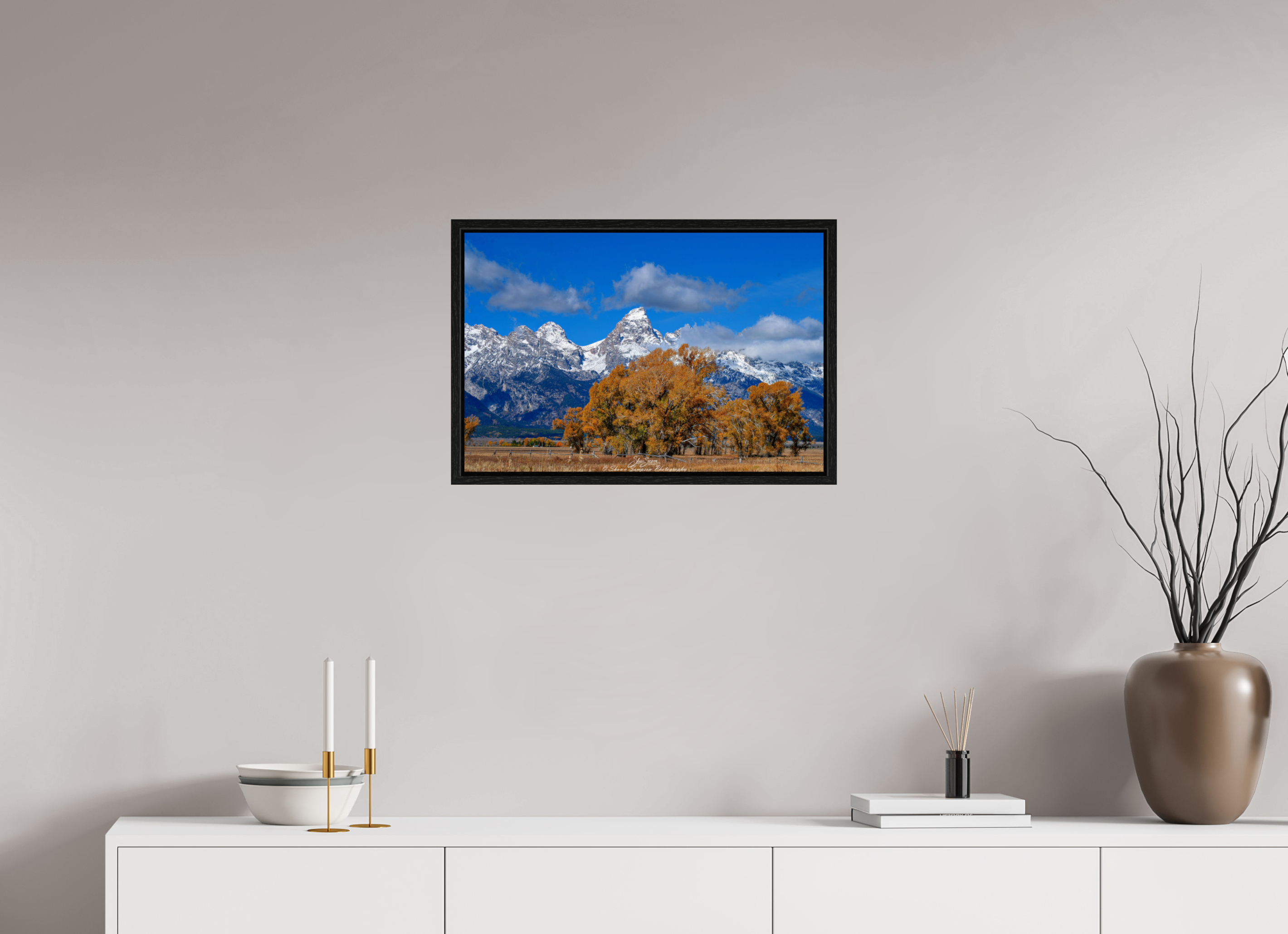 24 x 16″, Floater Frame Tetons