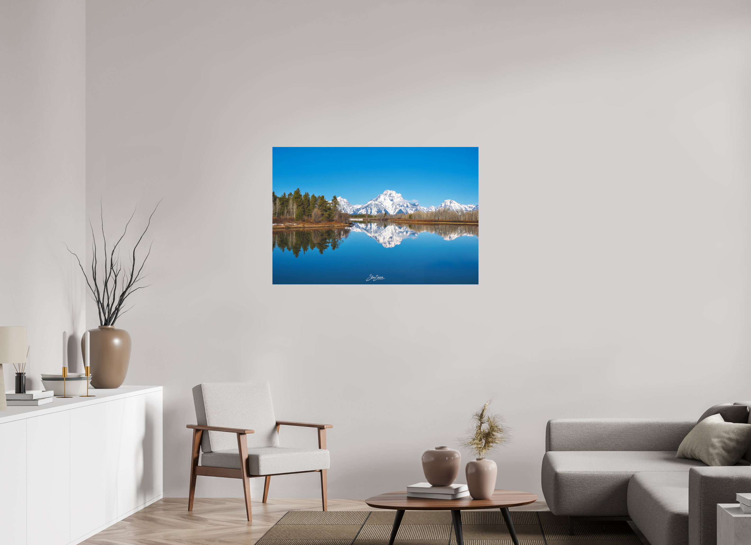 45 x 30″, Metal Teton