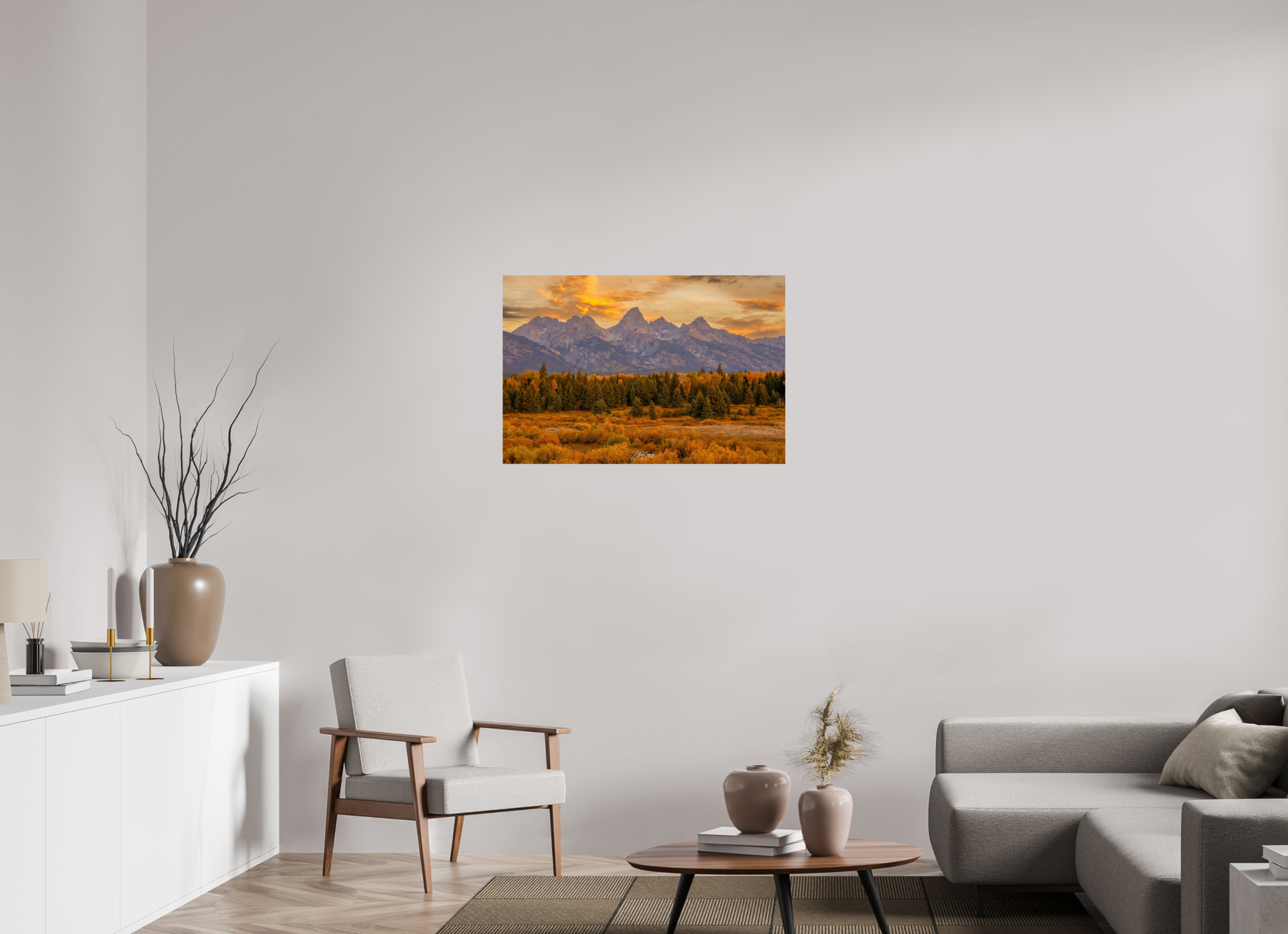 36 x 24″, Metal A1 Teton Gold