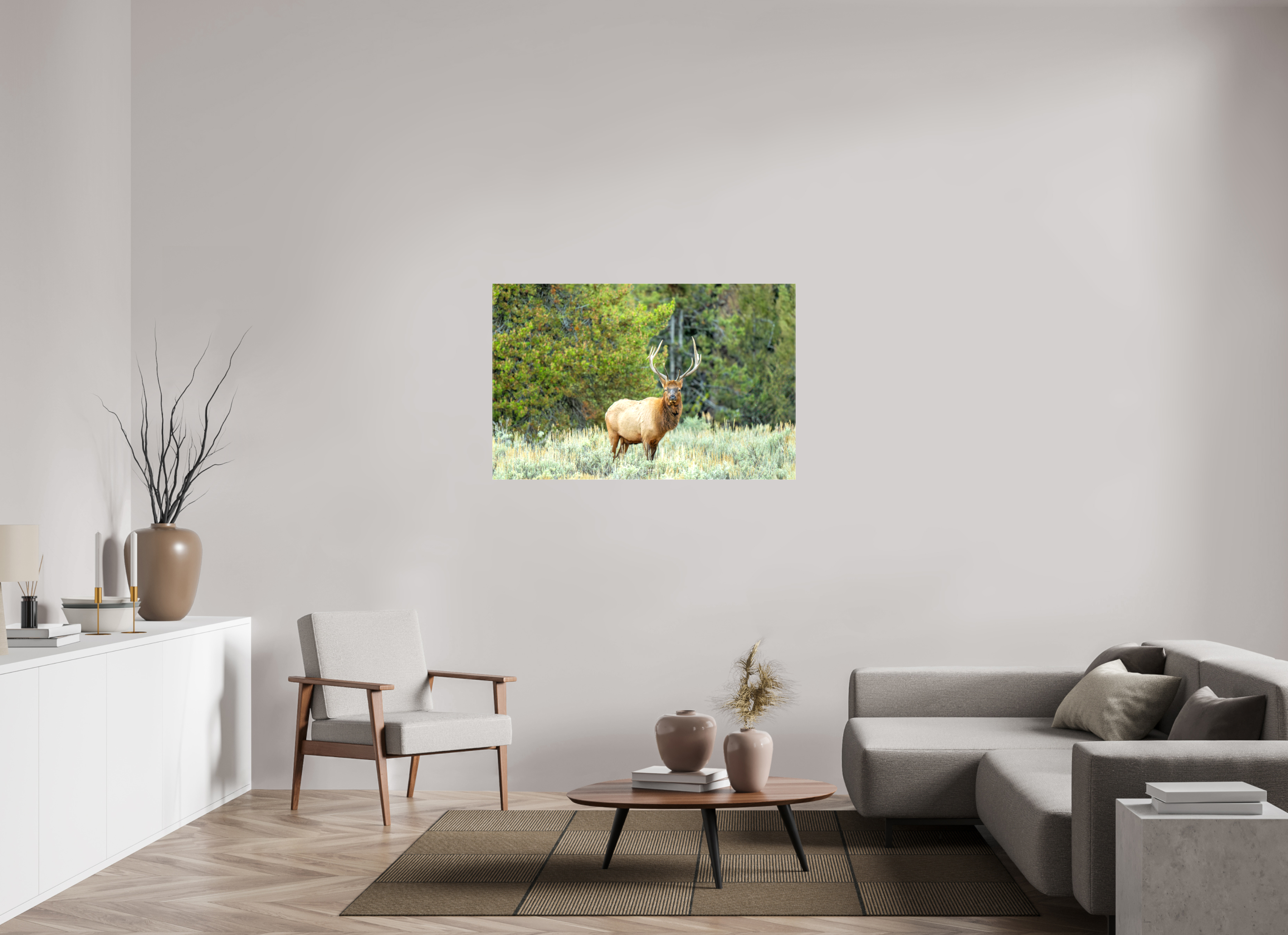 48.2 x 31″, Canvas Elk