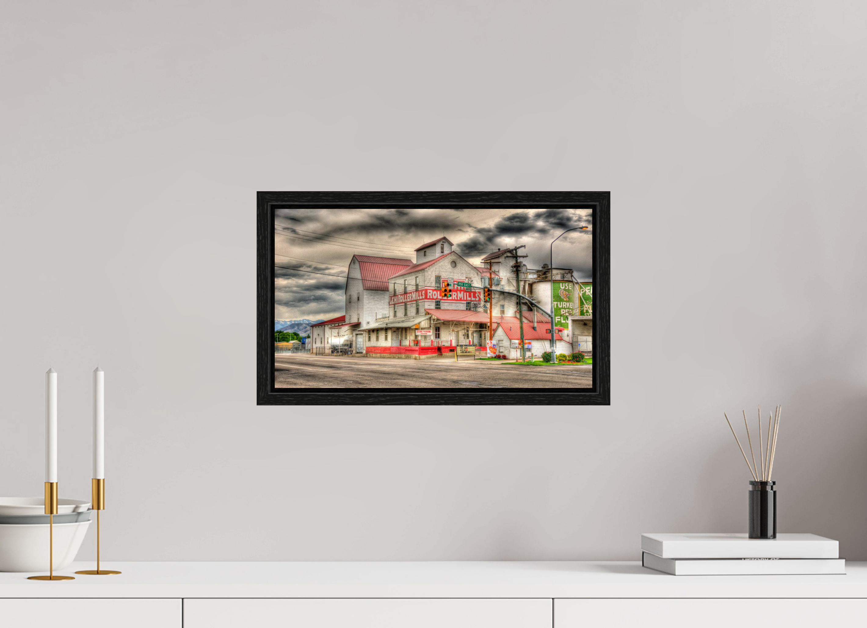 16 x 9″, Floater Frame Lehi Roller Mills