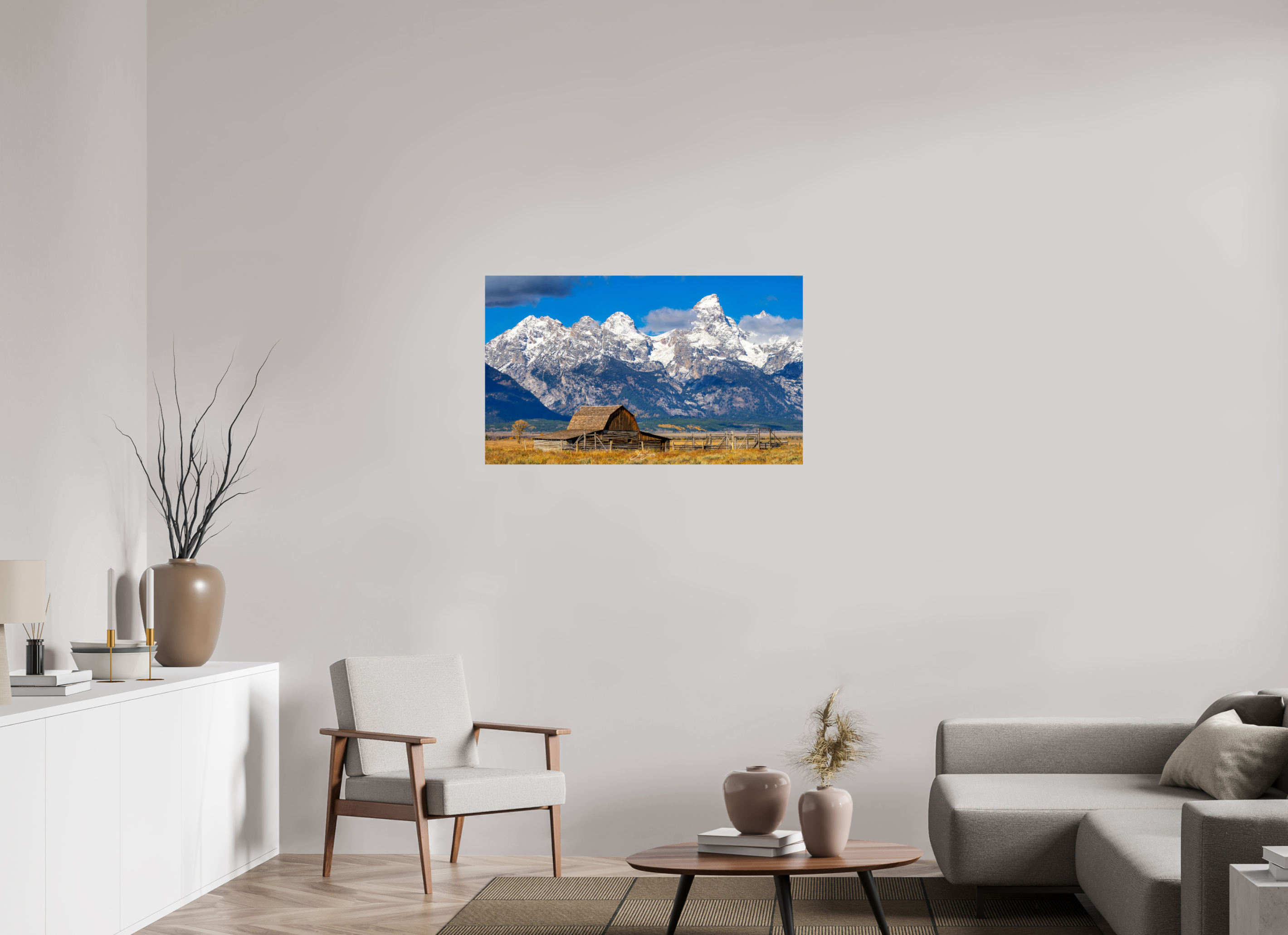 40.5 x 24″, Metal Tetons