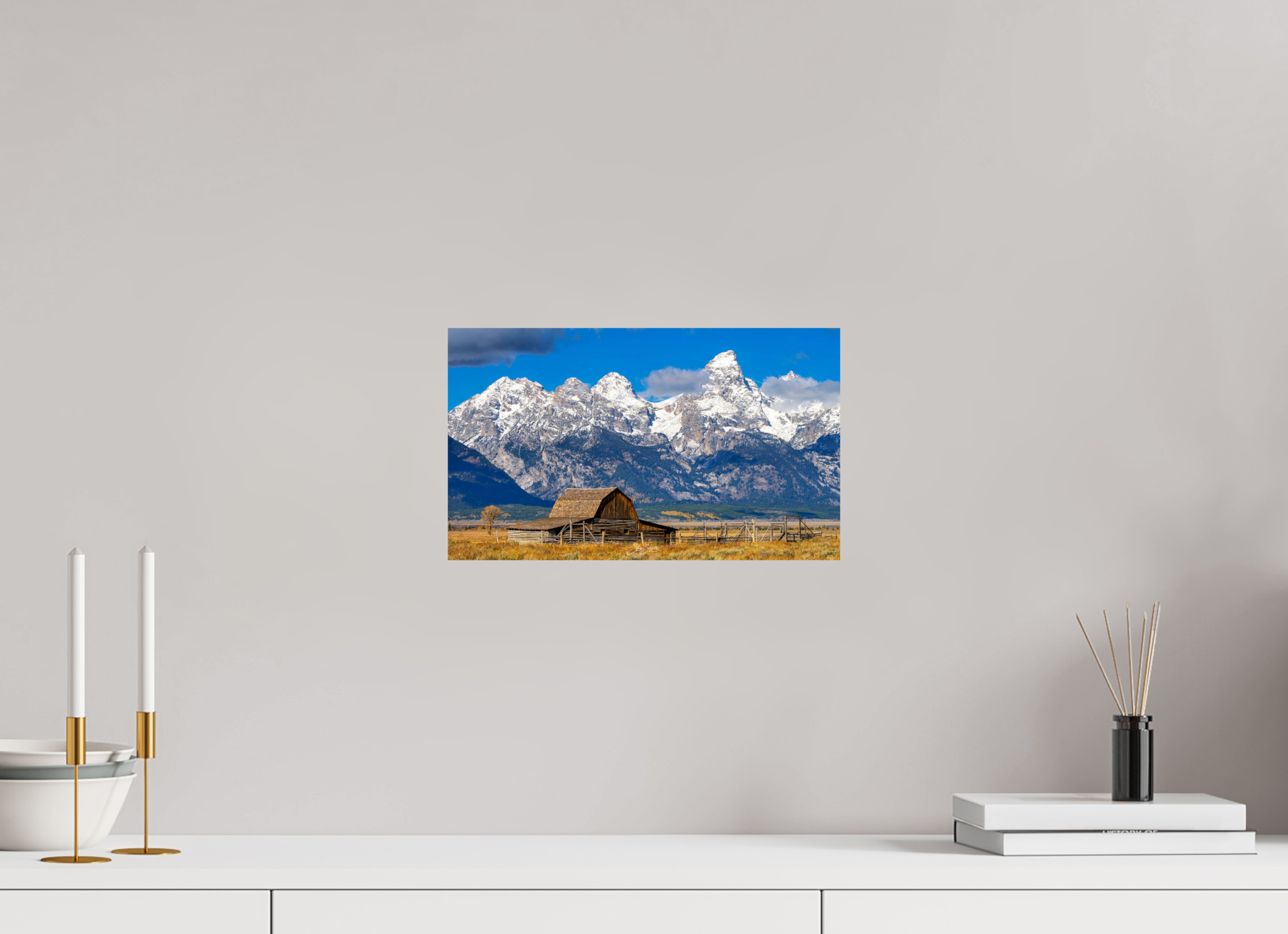 13.5 x 8″, Metal Tetons
