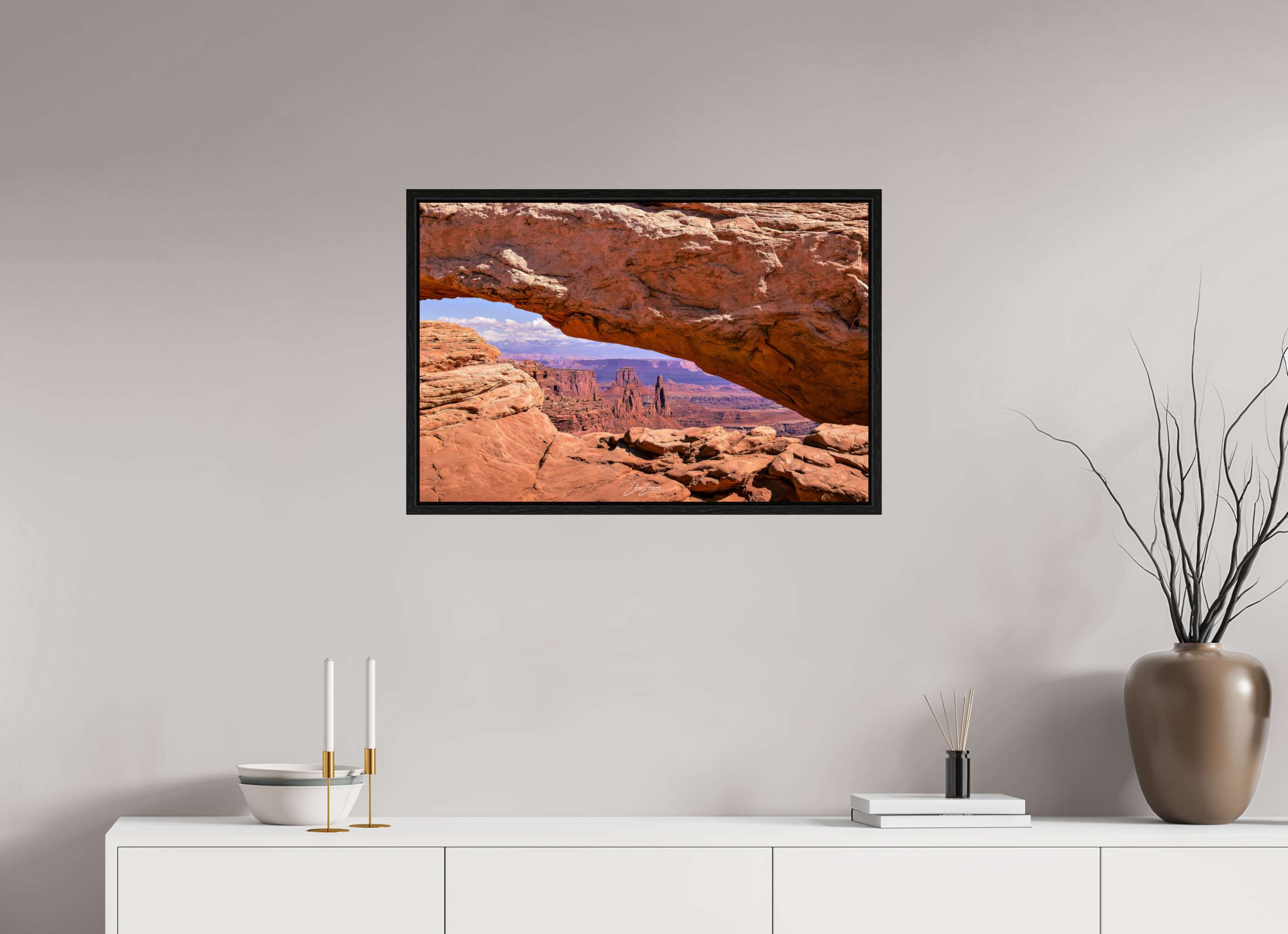 30 x 20″, Floater Frame Red Rock