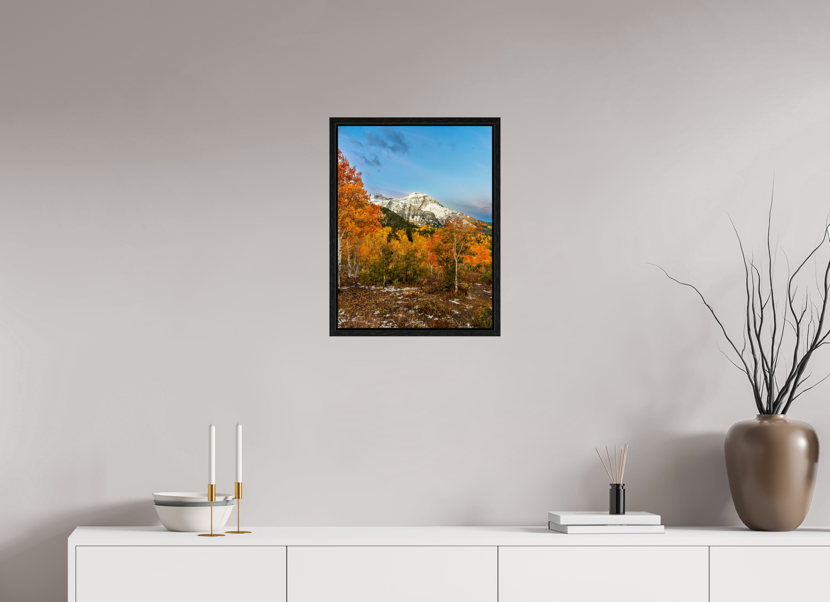 16 x 20.9″, Floater Frame Timp Fall