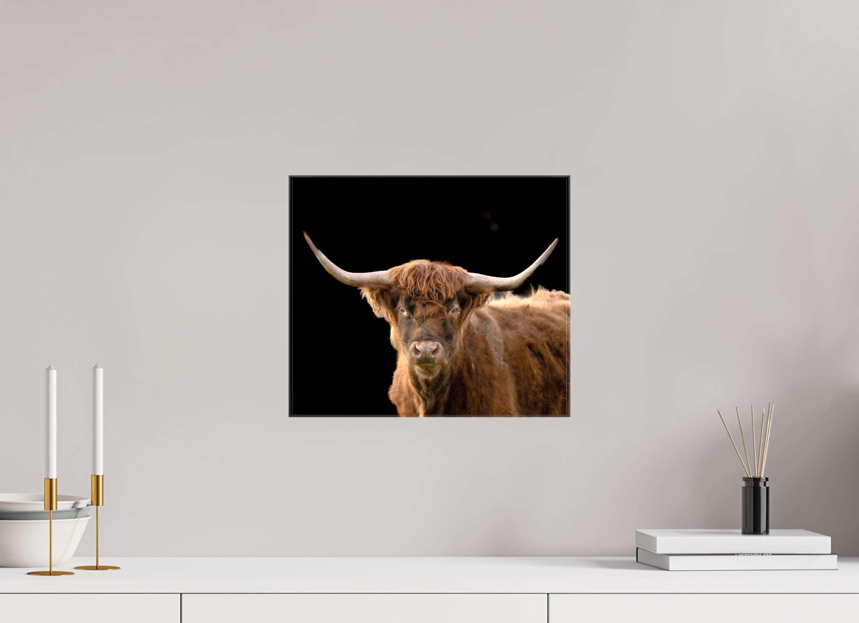 14.1 x 12″, Canvas The Long Horn