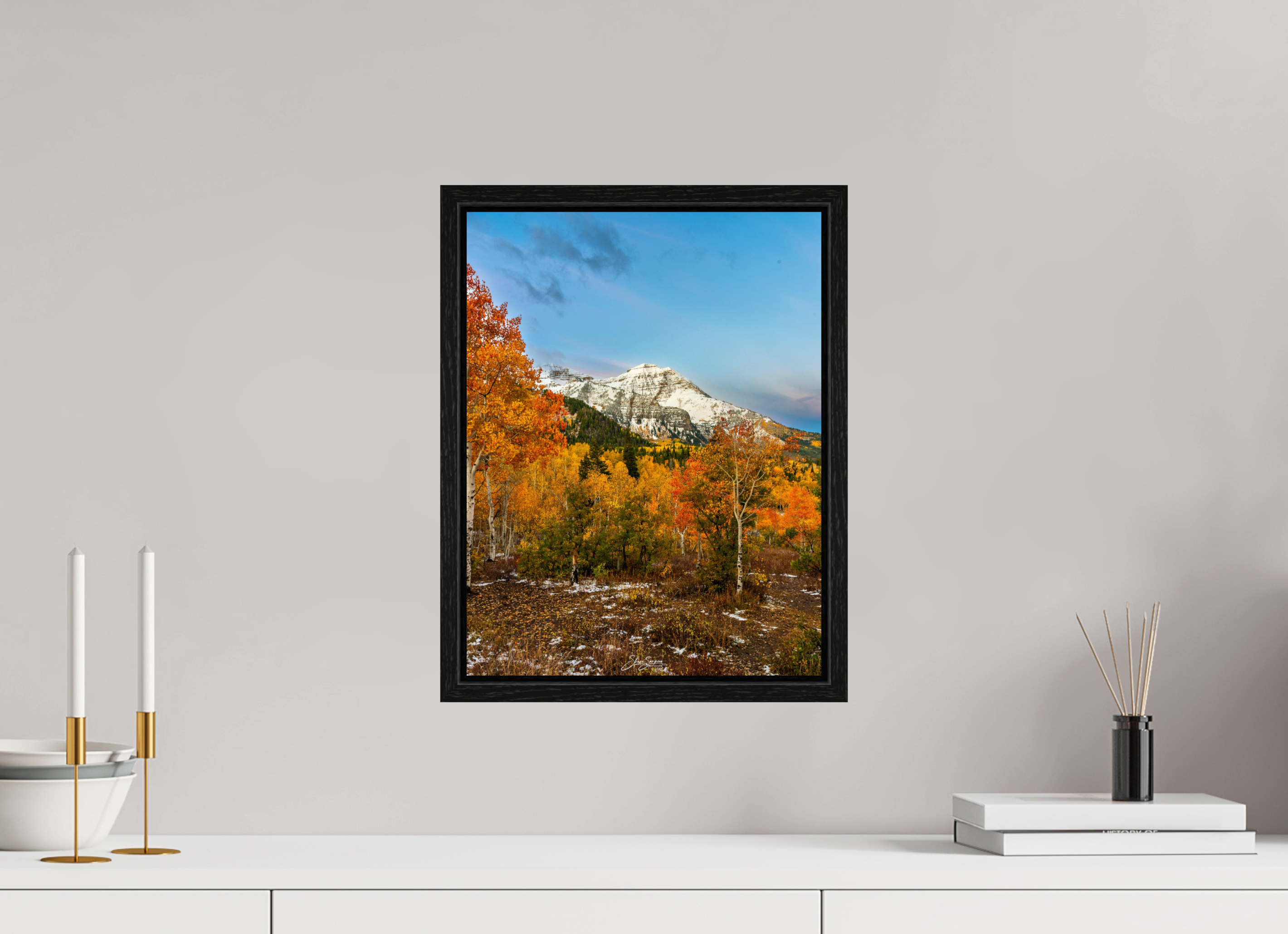 12 x 15.7″, Floater Frame Timp Fall