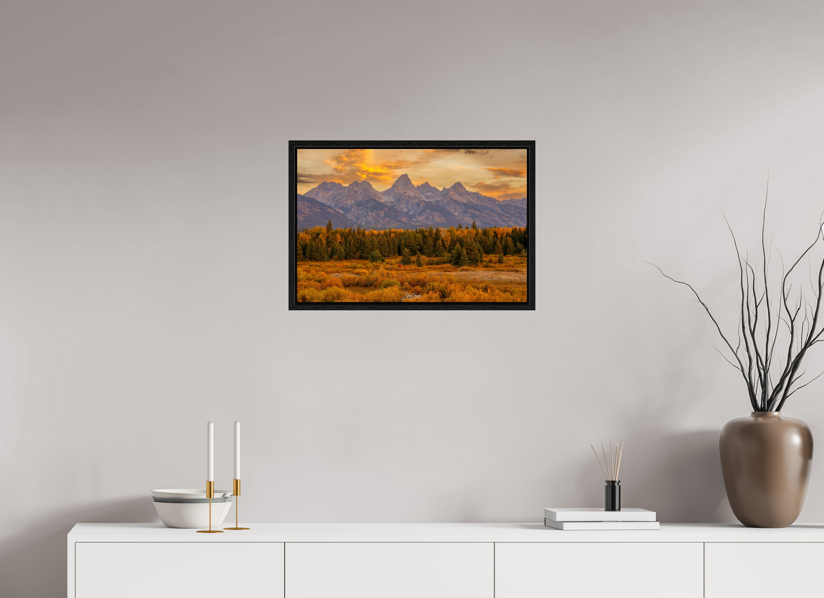24 x 16″, Floater Frame A1 Teton Gold