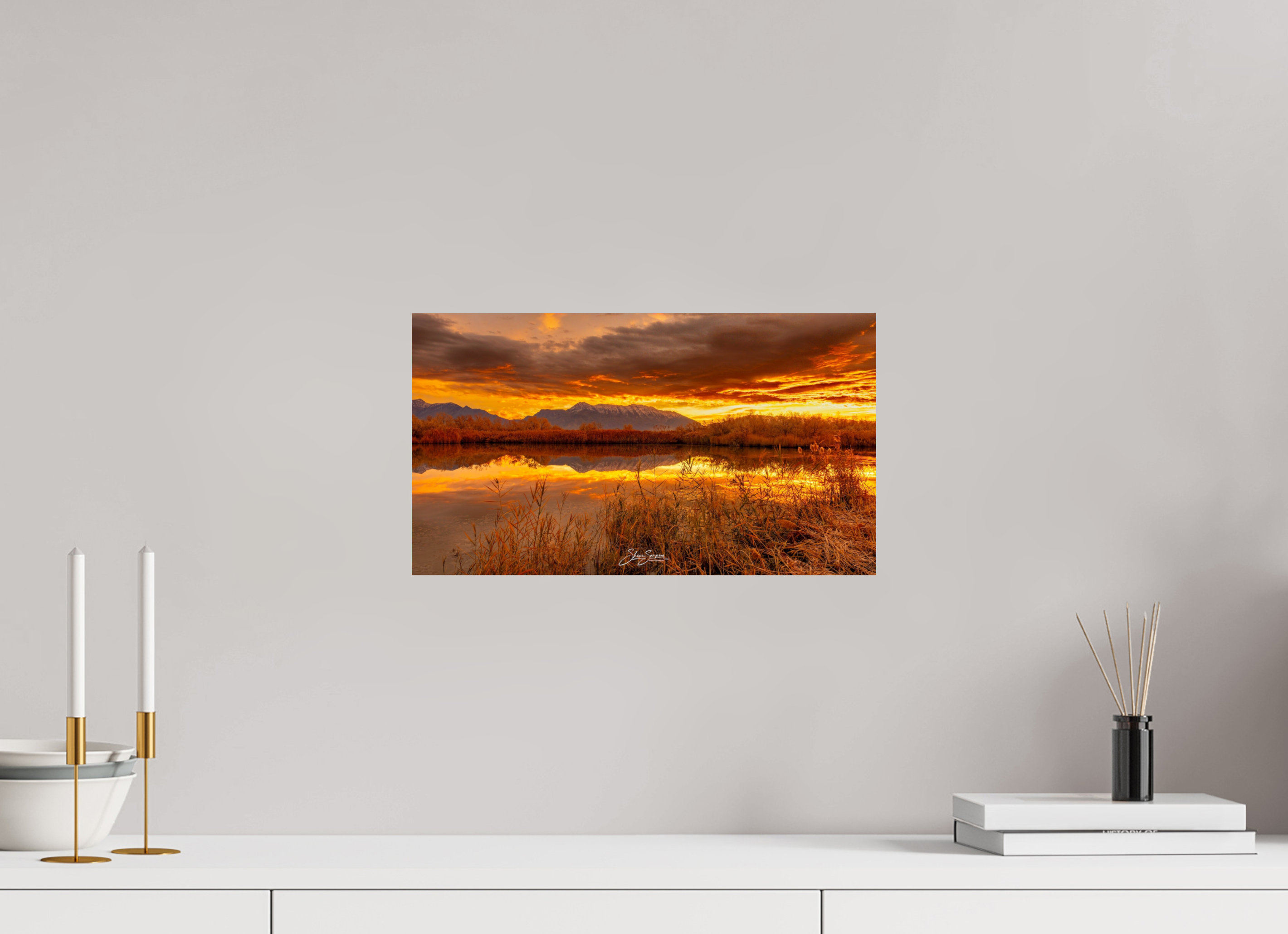 16 x 9″, Metal Golden Morning