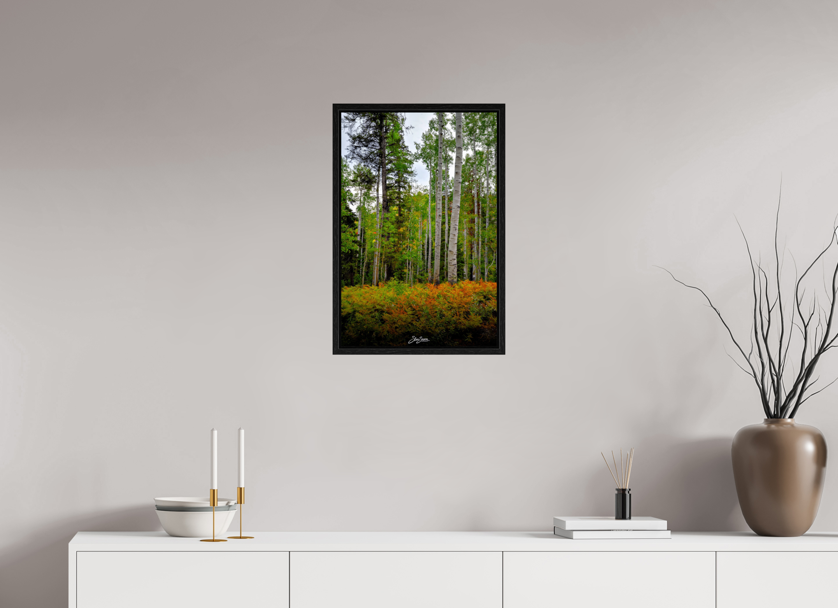 16 x 24″, Floater Frame aspen