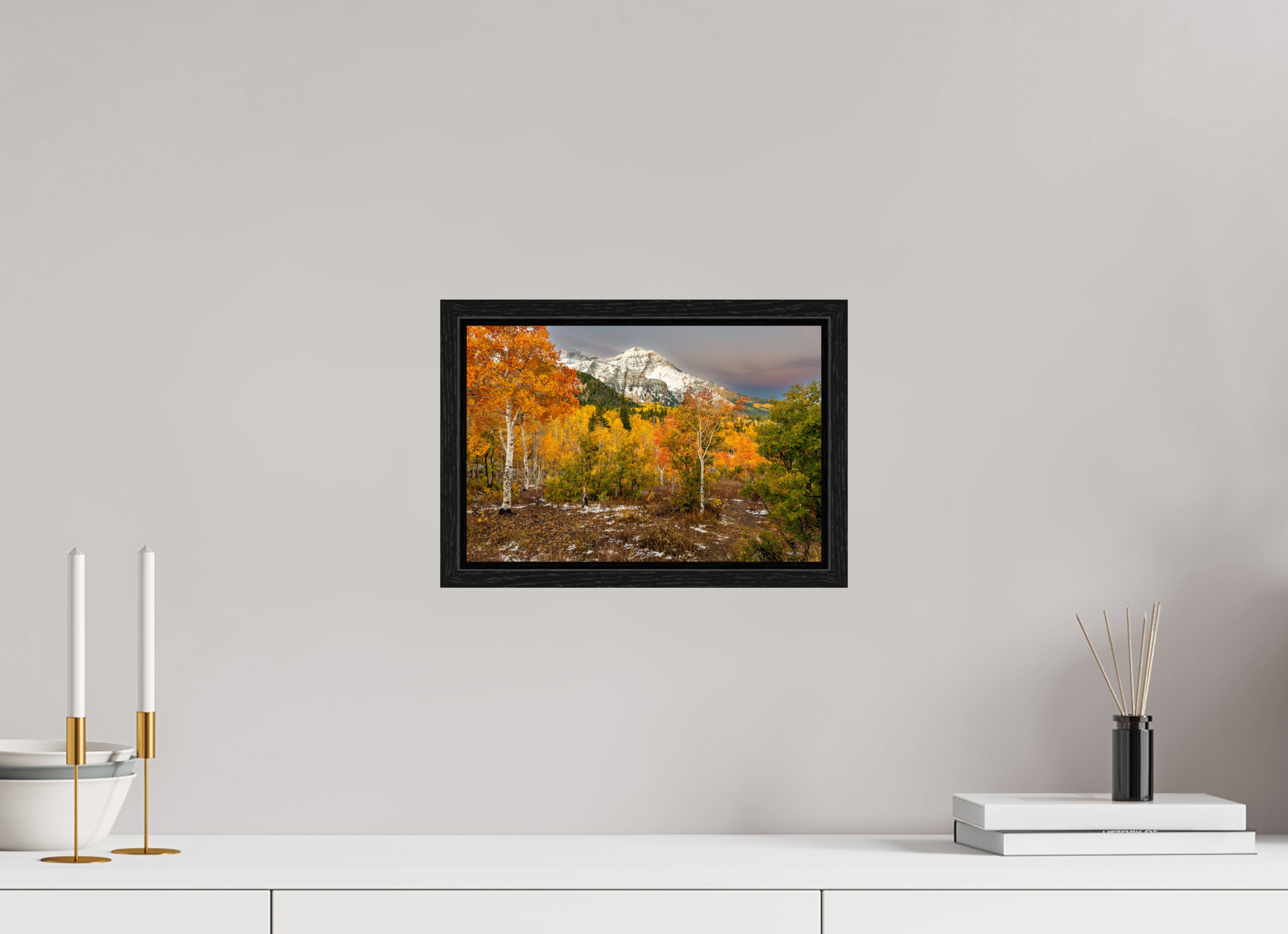 12 x 8″, Floater Frame Timp Fall Gold