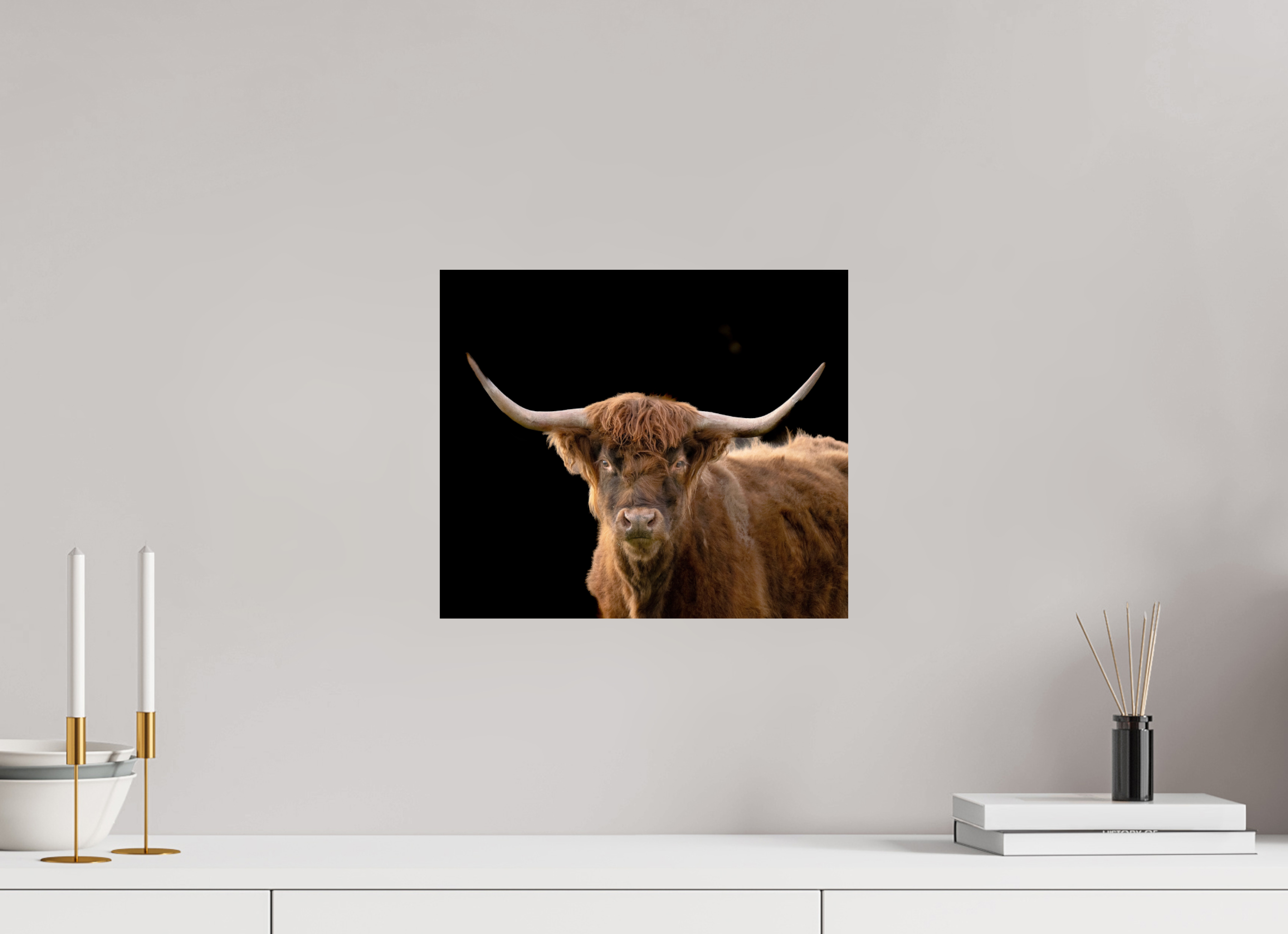 14.1 x 12″, Metal The Long Horn