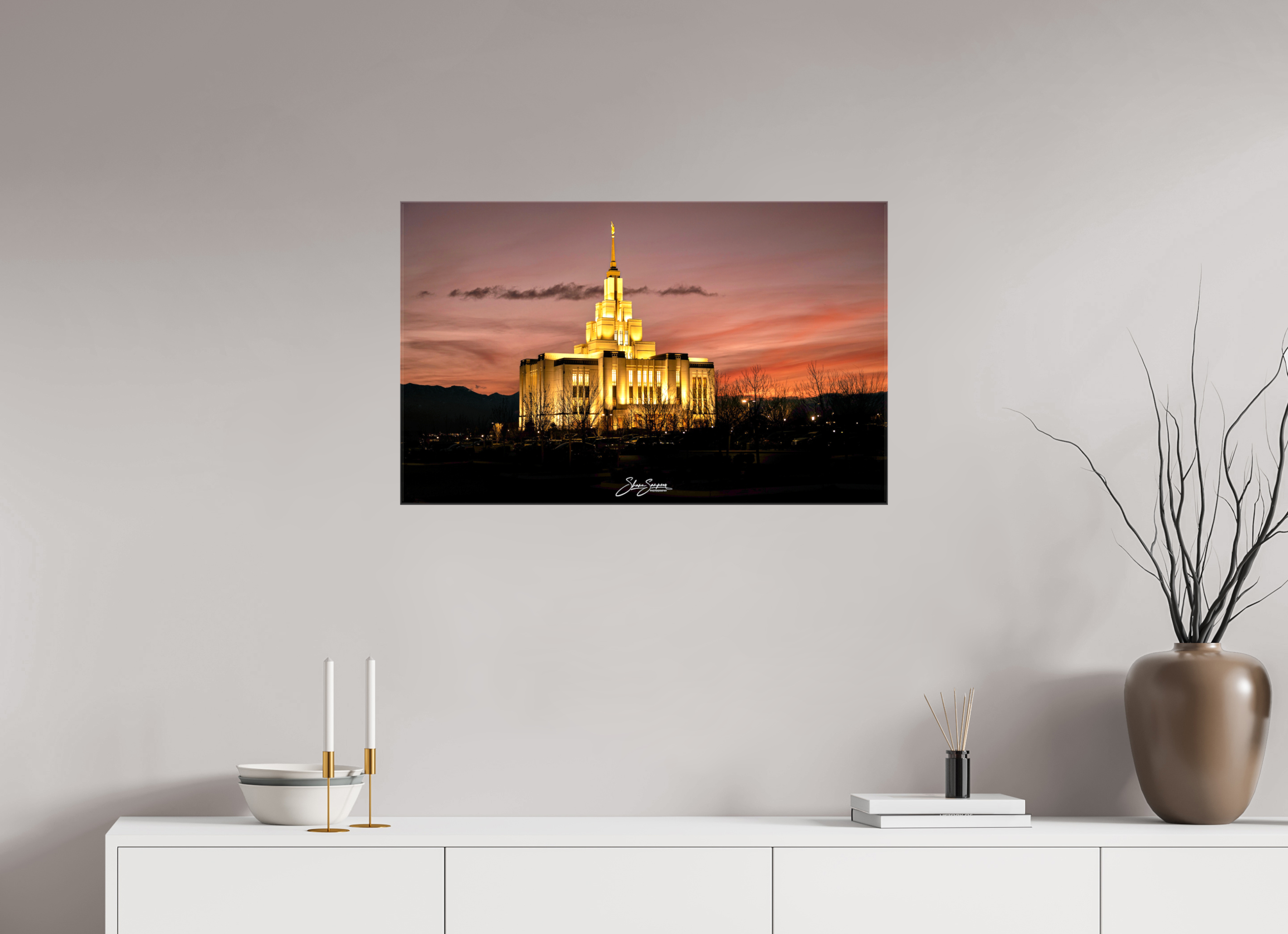 32.4 x 20″, Canvas Saratoga Springs Temple